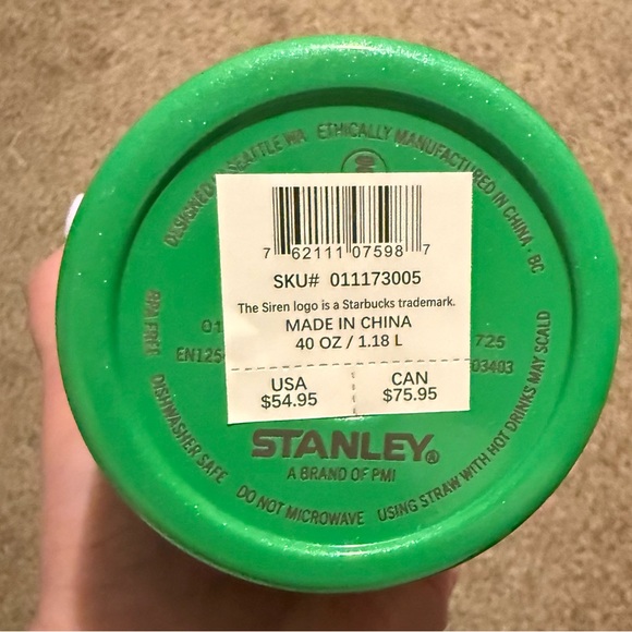 Stanley x Starbucks Pearl Green Quencher 40 oz tumbler - Picture 4 of 4